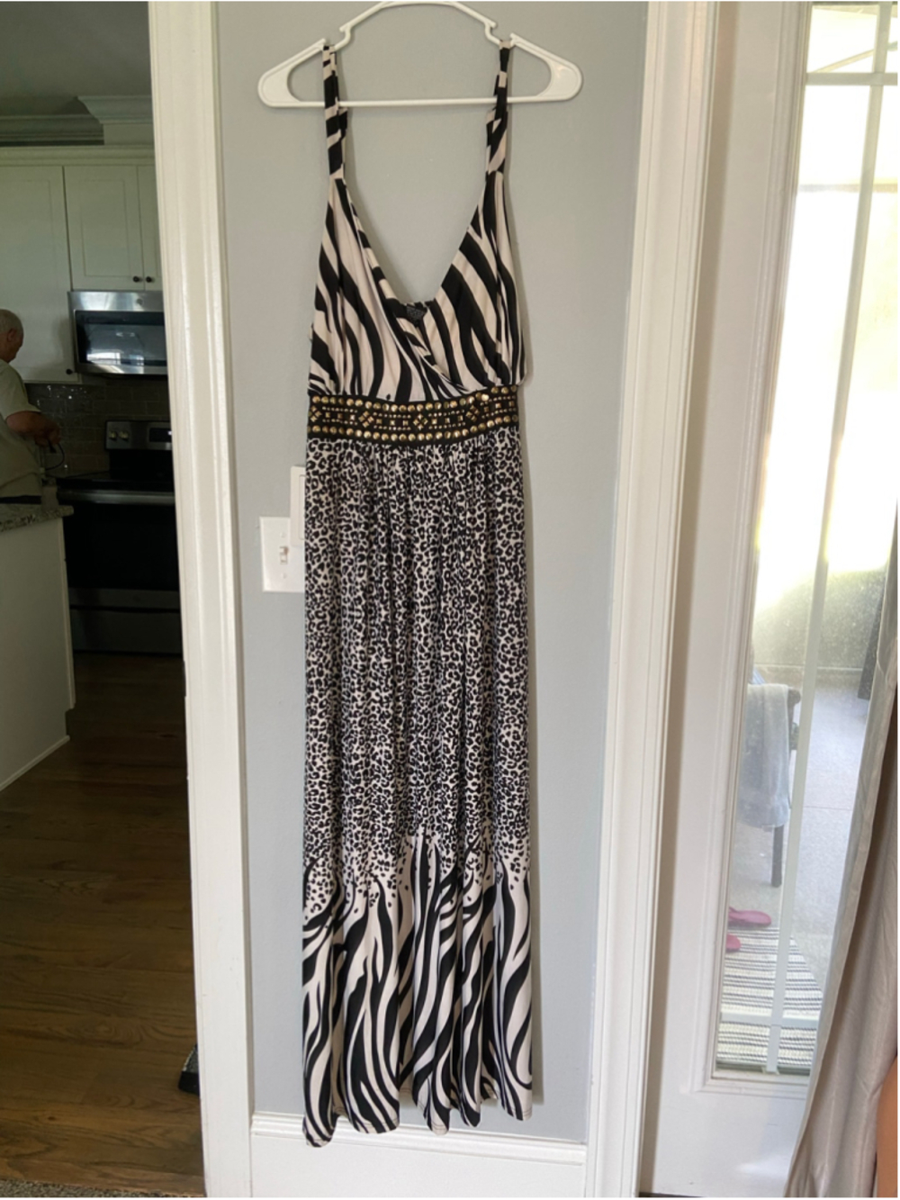 Animal print maxi dress by pretty pink, size 2X - Picture 3 of 6